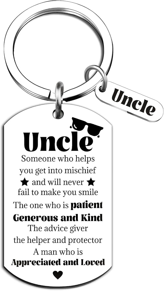 Lelekdo Best Uncle Gifts from Niece Nephew Uncle Gifts for Men Uniqye Uncles Birthday Fathers Day Christmas Gift Keychain