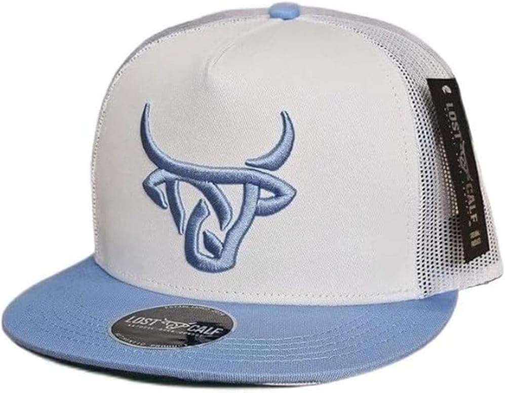 Lost Calf 3D Logo Light Blue with White-Hats Cap