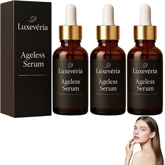 Luxeveria Ageless Serum, Herbionyx Ageless Serum, Anti-Aging Essence, Intensely firms skin,Smooths Fine Lines and Hydrates, For Women with Mature and Daily Skincare,1 Fl Oz (3)