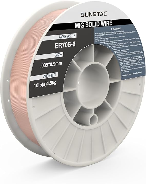Sunstac ER70S-6 MIG Wire, .035", 10 lb Spool
