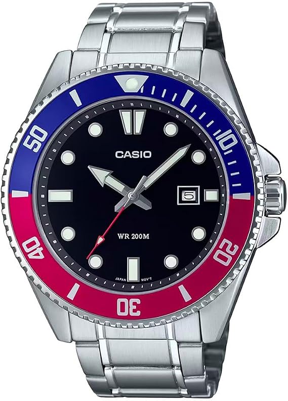 Casio MDV-107D-1A3 Men's Wristwatch, Silver