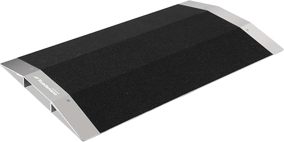 Ruedamann 1.5 Rise Bridge Threshold Ramp, Wheelchair Ramp with Detachable Supporting Frame and Non-Slip Surface, Aluminum Door Ramps for Wheelchairs, Stairs, Vans, Scooters, Steps