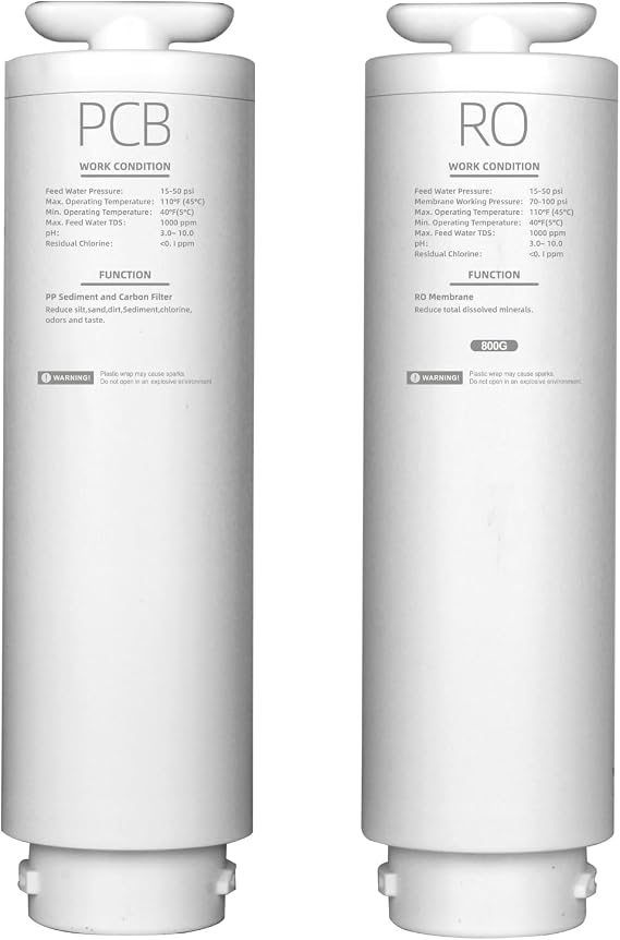 Replacement Filter Set for Geekpure 800 GPD Tankless Reverse Osmosis System