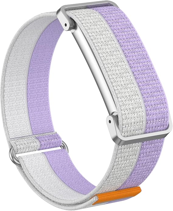 Google Fitbit Airバンド対応 ナイロンスポーツリストストラップ 調節可能 通気性 交換用ソフトナイロンループリストバンド 男女兼用 軽量 丈夫なメタルフレーム 面ファスナー付き