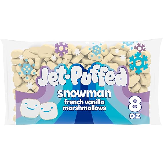 Jet-Puffed Marshmallows, Snowmen, 8 oz Bag