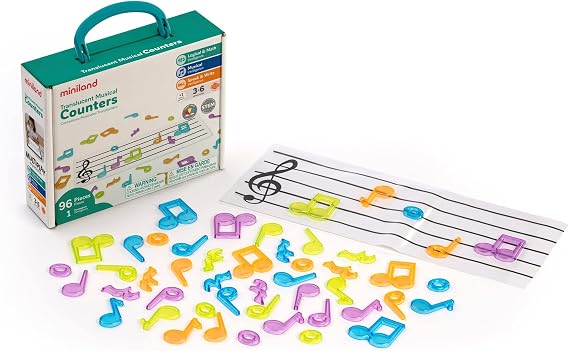 Miniland Translucent Musical Counters for Musical Learning and Development