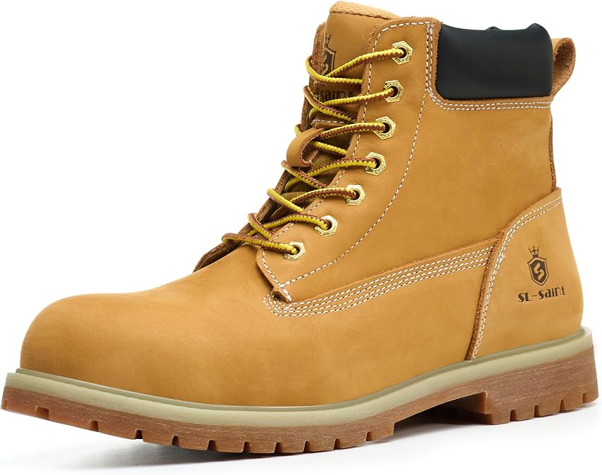 SL-Saint Waterproof Steel Toe Classic Upgraded Work Boots for Men Construction Insulated Safety Shoes