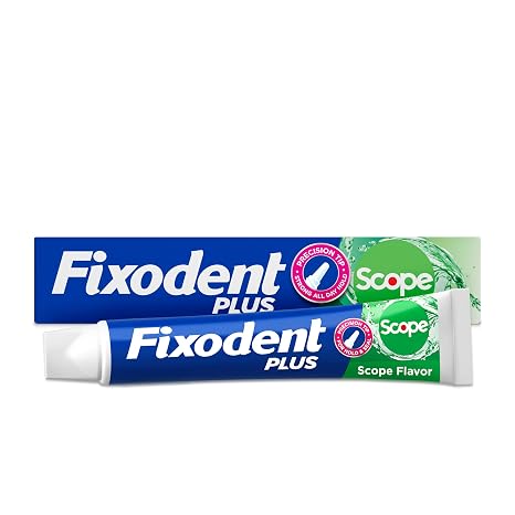 Fixodent Control Denture Adhesive Cream Plus Scope Flavor, 2 Oz (Pack of 4)