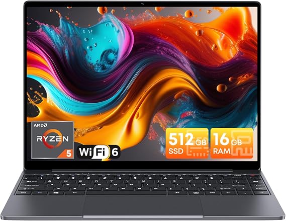 CHUWI Gaming Laptop, 16GB RAM 512GB SSD, AMD Ryzen 5 (Beat i7-1355U)