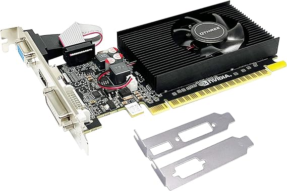 QTHREE GeForce GT 210 Graphics Card,1024 MB,DDR3,64 Bits,HDMI,DVI,VGA,Video Card for PC,Low Profile Computer GPU,PCI Express x16,2 Monitors Support