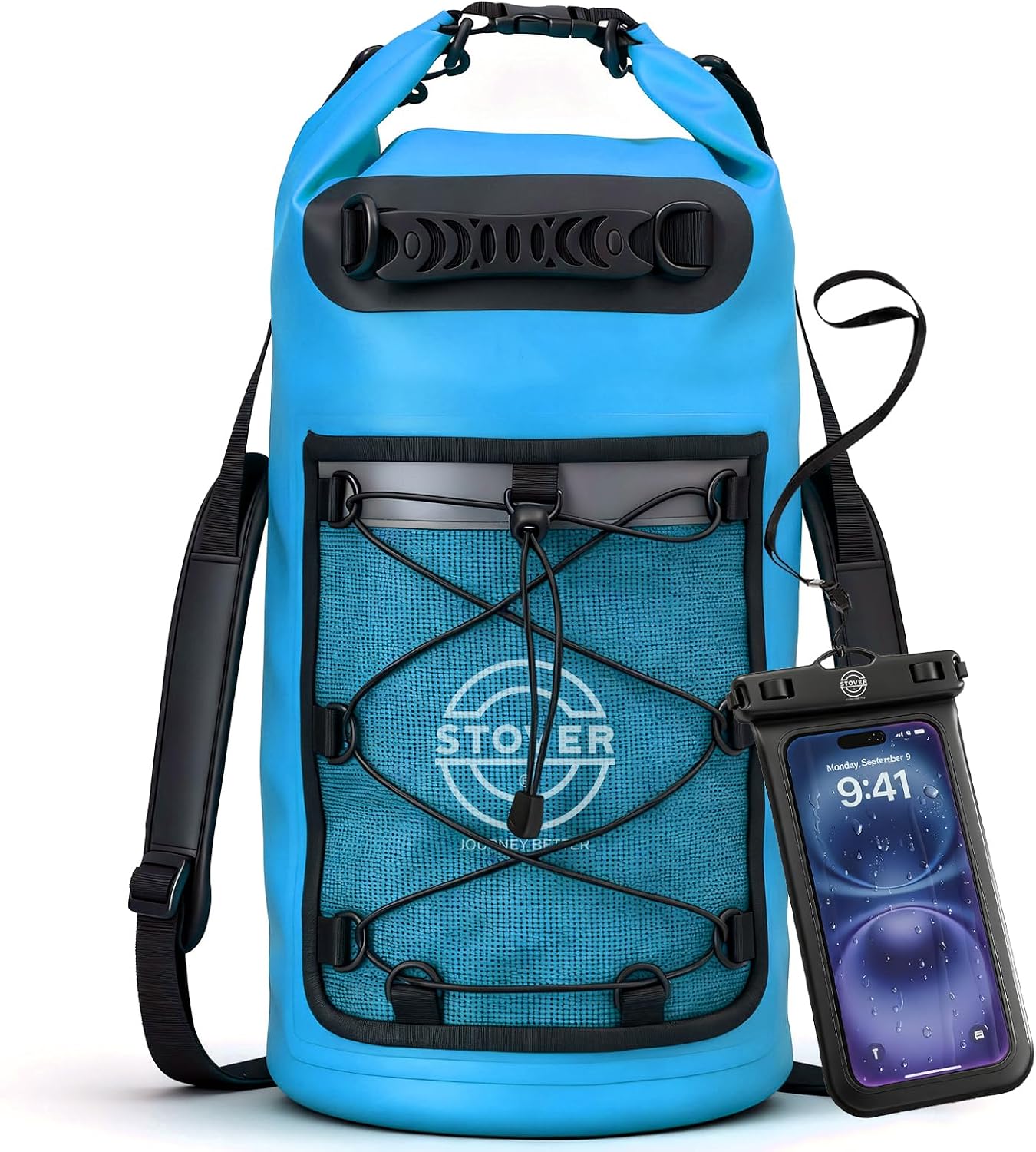 STOVER 25/30/40/55L Waterproof Dry Bag - Heavy Duty Roll Top Dry Backpack for Kayaking, Boating, Camping Men/Women