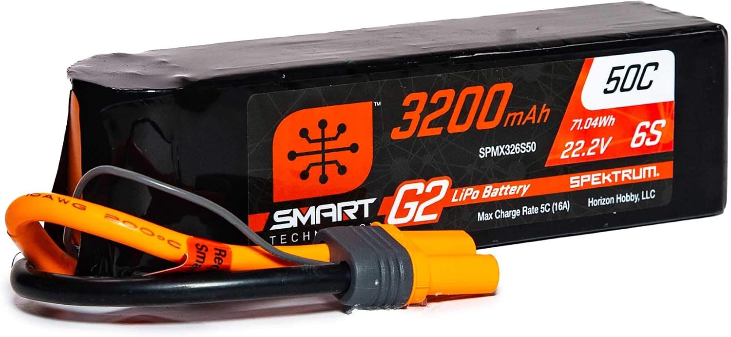 Spektrum 22.2V 3200mAh 6S 50C Smart LiPo G2: IC3, SPMX326S50