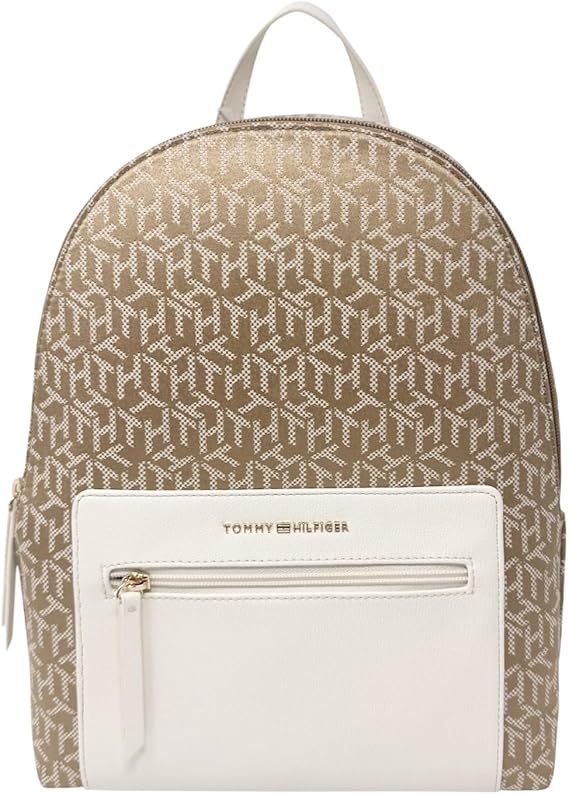 Tommy Hilfiger Women's Alexis Beige Logo Backpack