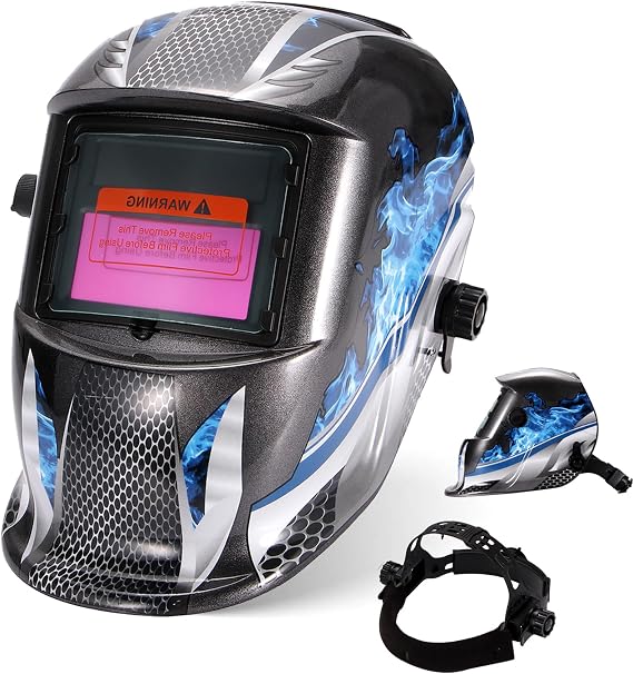 Electrical Welding Helmet Mask, SUNJULY Solar Powered Automatic Welding Helmet Welding Mask with Auto Darkening Filter, Auto Darkening for Mig Tig Arc