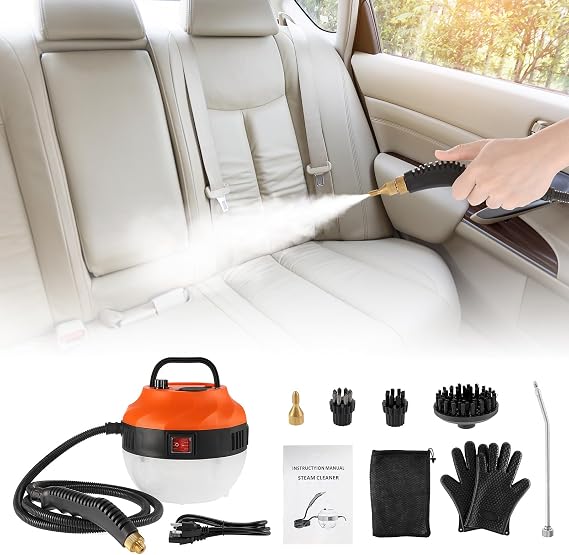 BEAMNOVA Power Car Steamer for Auto Detailing High Pressure Handheld Steam Cleaner with 1.4L 0.37Gal Water Tank 2500W Portable Electric Steam Cleaning Machine Home Use Kitchen Floors Tools