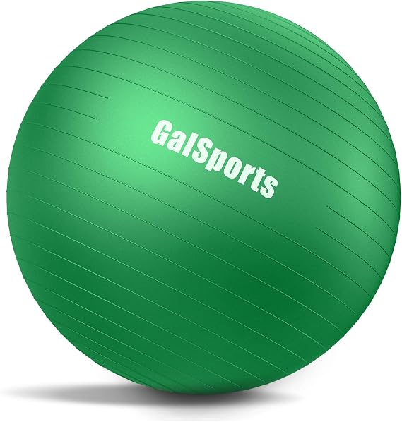 GalSports Stability Ball for Core Training & Physical Therapy Anti-Burst, Slip-Resistant Yoga Ball for Home Gym, Pilates, Balance & Posture Improvemen