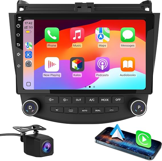 Car Radio Stereo Android 13 for Honda Accord 7th 2003 2004 2005 2006 2007 with Backup Camera CarPlay Android Auto