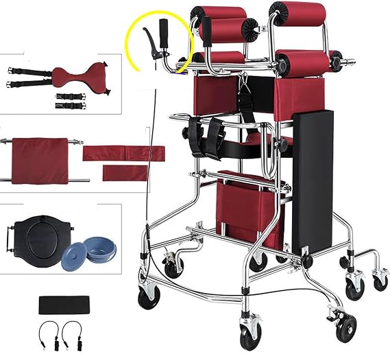 Rollator Walker for Seniors with Seat and 8 Wheels, Medical Walkers for The Elderly and Disabled from 150cm to 180cm Feet, Standing Walking Devices