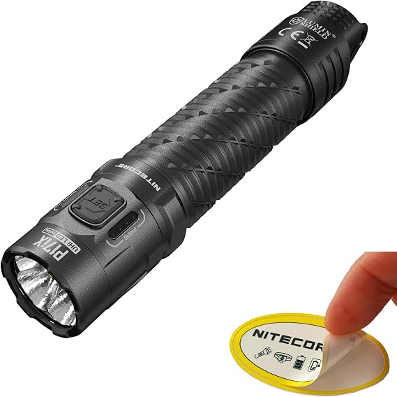 Nitecore P17iX Compact Tactical Flashlight, 5000 Lumen USB-C Rechargeable with 361 Yards Beam Distance, Customizable Controls, Pot, Flood & Mixed Beams, Waterproof