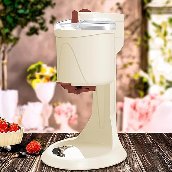 Soft Serve Ice Cream Machine, Home DIY Kitchen Automatic Mini Fruit Soft Serve Ice Cream Machine, Healthy, Simple One Push,220V