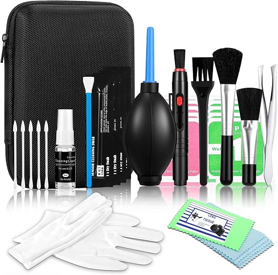 Camera Cleaning kit - Professional Camera Lens Cleaning Kit,Complete DSLR & Mirrorless Camera Sensor Cleaning Set Kit with Lens Pen, Blower, Brush, and Solution for Photography Essentials