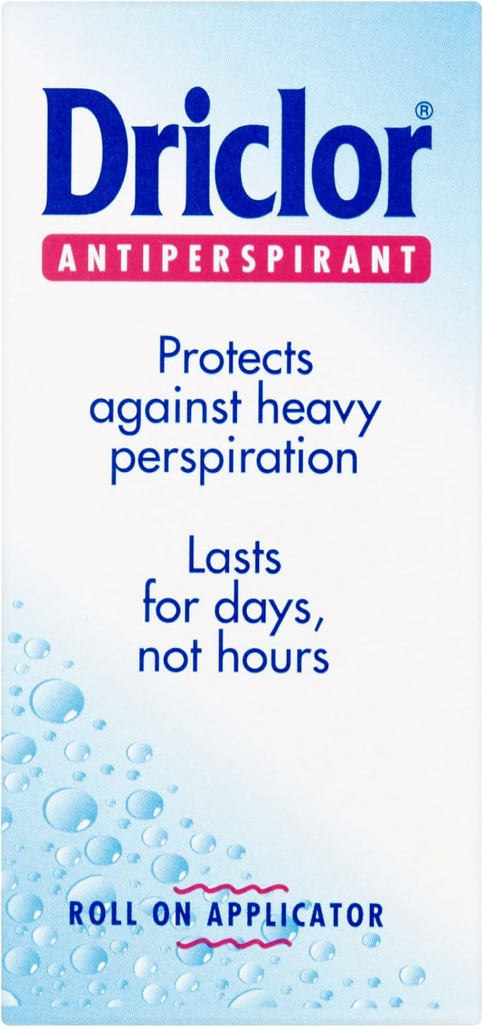 Driclor Antiperspirant Roll On Applicator 20 ml, Strong Antiperspirant for Excessive Sweating