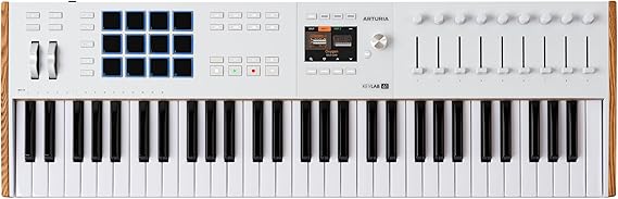 Arturia KeyLab mk3 USB MIDI Keyboard Controller, 61 Key - White