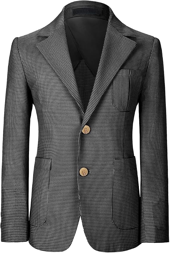 Visaccy Kids Blazers for Boy Slim Fit Suit Blazer Boys Formal School Jacket