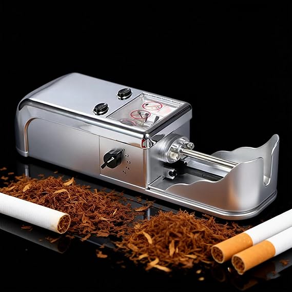 Electric Cigarette Rolling Machine, Fully Automatic Cigarette Rolling Machine, 5 Levels of Tightness Adjustment, 5.5/6.5/8.0 Rollable Size, Smoke Out in 2 Seconds, Low Noise, Durable