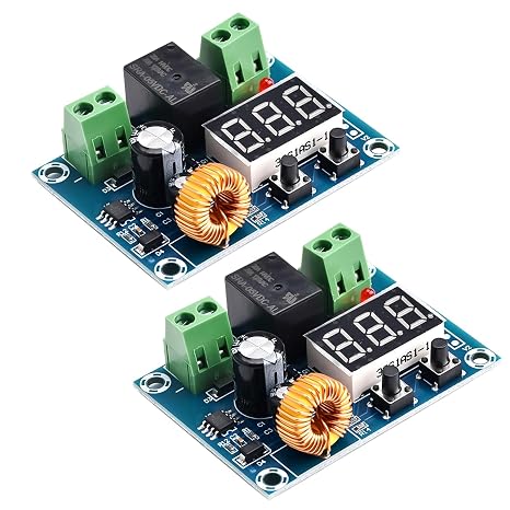 2 Pack XH-M609 Low Voltage Cut Off Low Voltage Digital Protector Protection Module Digital for 12-36V Lead Acid Lithium Battery