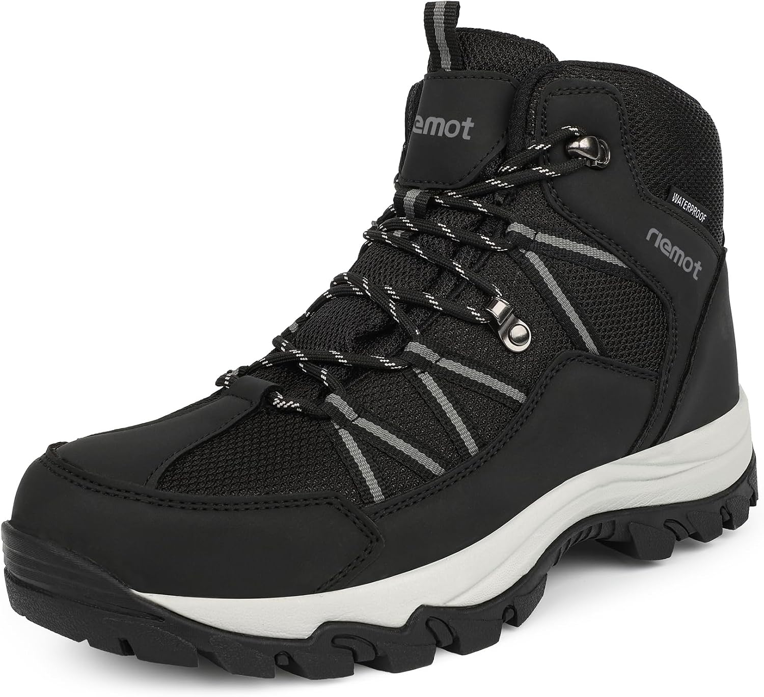 riemot Walking Boots Womens, Mid Breathable Hiking Boots, Slip-Resistant Waterproof Footwear, Suitable for Outdoor Travel