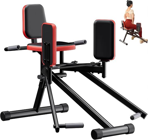 Hip Abduction and Glute Exercise Machine, Adjustable Resistance Compact Trainer for Home Gym Workouts