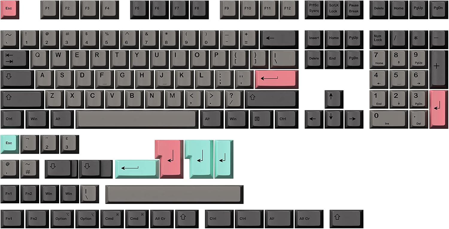 Sublimated Key Cap | Cherry Profile for Custom Marshanic Keyboard | 139 Keys Dorci