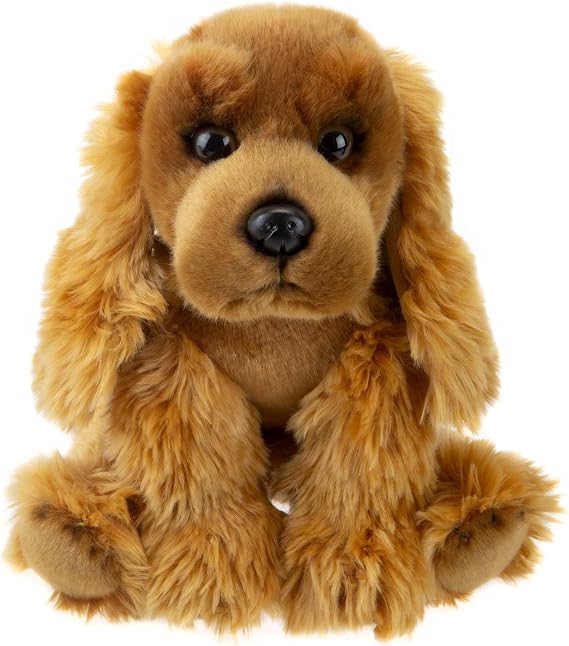 PMS VFM - Cocker Spaniel Dog Plush 30cm Soft Toy (Orange Brown) Super Cute & Fluffy Luxury Lifelike Stuffed Animal Teddy Gosh Designs - Natural World Collection
