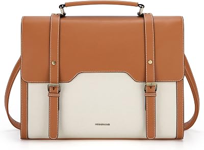Missnine Laptop Bag 15.6 inch Canvas Messenger Bag for Women Professional Work Bag Shoulder Bag