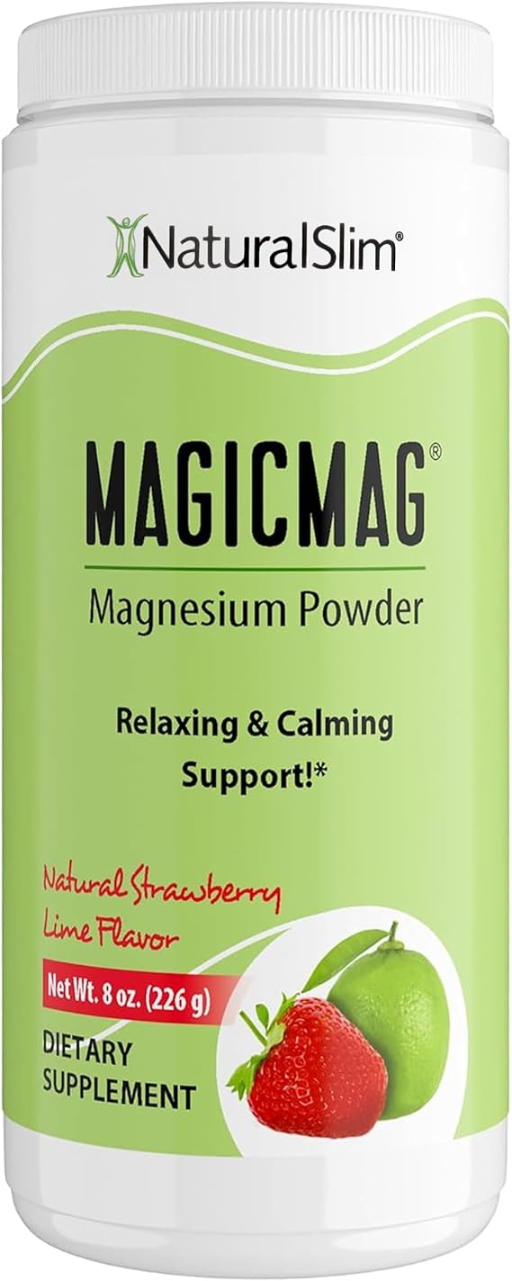 NaturalSlim MagicMag Magnesium Citrate Powder, Strawberry Lemon, 8 oz