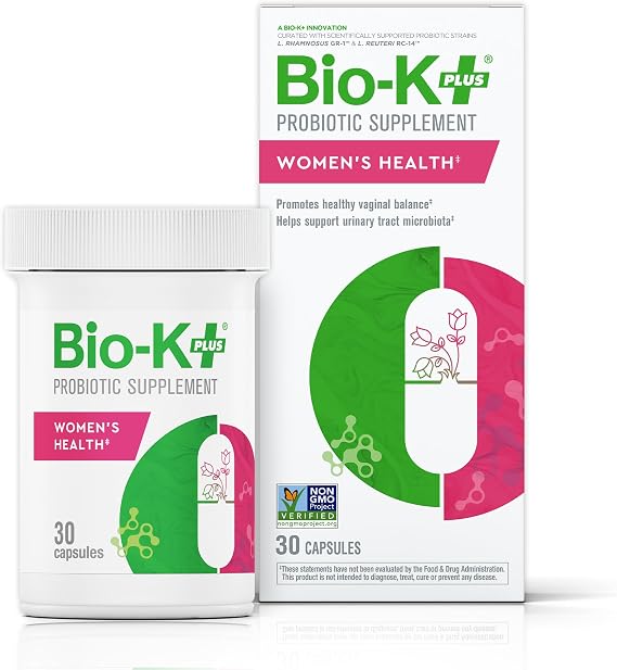 Bio-K+ Women's Health Probiotic, Vaginal & Urinary Support, Vegan, 30 Caps