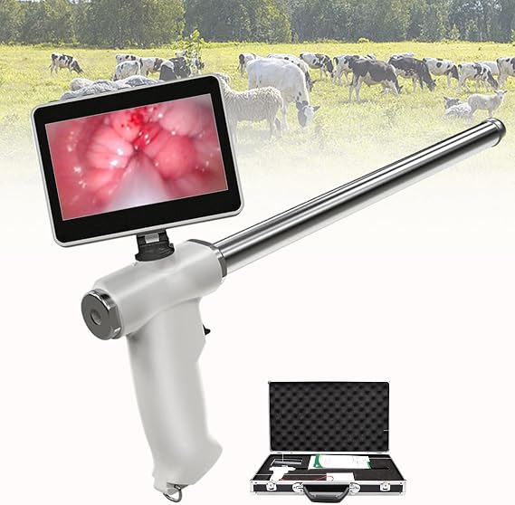Artificial Insemination Gun Instrument, Professional Visual Insemination Kit, Constant Temperature Heating, Visual Endoscope Sperm Ai Gun Artificial Device Deferens,Cow/Horse