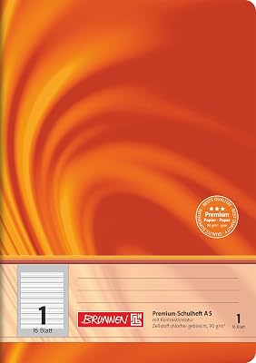 BRUNNEN Vivendi Premium Exercise Book A5 Ruling 1 16 Pages Orange