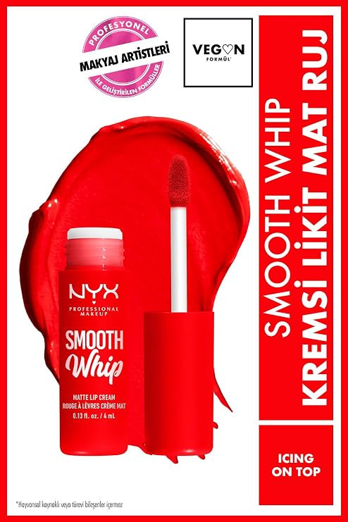NYX Professional Makeup Smooth Whip Kremsi Likit Mat Ruj - Icing On Top, SMTHWR