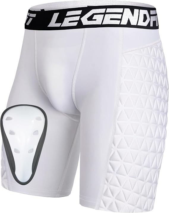 Youth Boys Baseball Sliding Shorts w/Cup Protective Athletic Compression Underwear Peewee Football Lacrosse Cricket