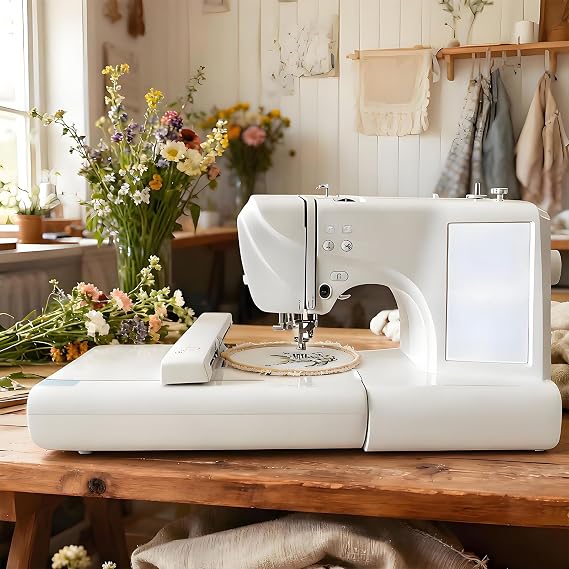 Home Computerized Sewing Machine,Sewing and Embroidery Machine,Electric Embroidery Machine, Automatic Sewing Machine,With 4" X 9.2" Embroidery Area and Lcd Touch Screen