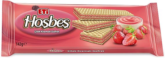 Eti Hoşbeş Çilek Kremalı Gofret 142 g