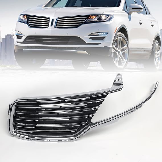 JOLONG Front Grille Left Driver Side Fit for Lincoln MKC 2015-2018