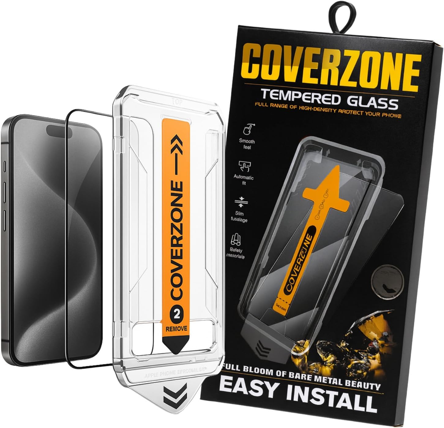 Coverzone Galaxy S24 İle Uyumlu Flexible Cam Ekran Koruyucu 3D Tam Kapsama Kolay Kurulum Aparatlı Easy İnstall 9H Sertlik Çizilmeye Dayanıklı Pürüzsüz Dokunuş