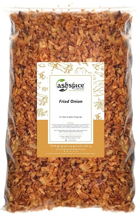 Fried Onions | Onion Flakes Dried | Crispy Onion | Barista | Premium Quality By Ash Spice Company 50g-1.9kg (950g)