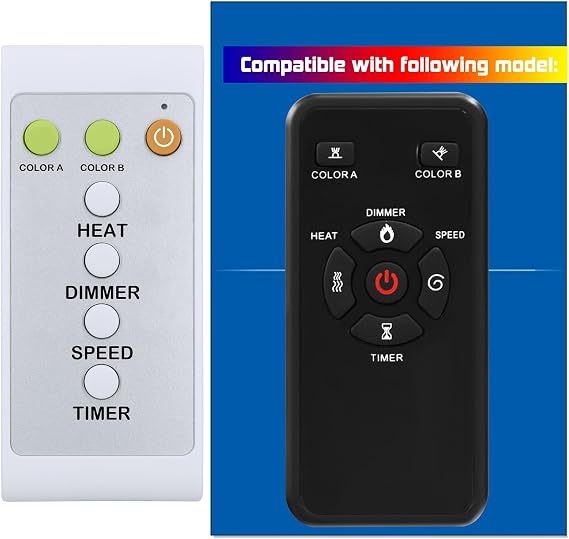 Replacement Remote Control for Electactic R.W.Flame Rintuf S230B-BLACK S230B-BEIGE S230B-GREY RFS-230 S230B-DARKGREEN S230B Infrared Fireplace Stove