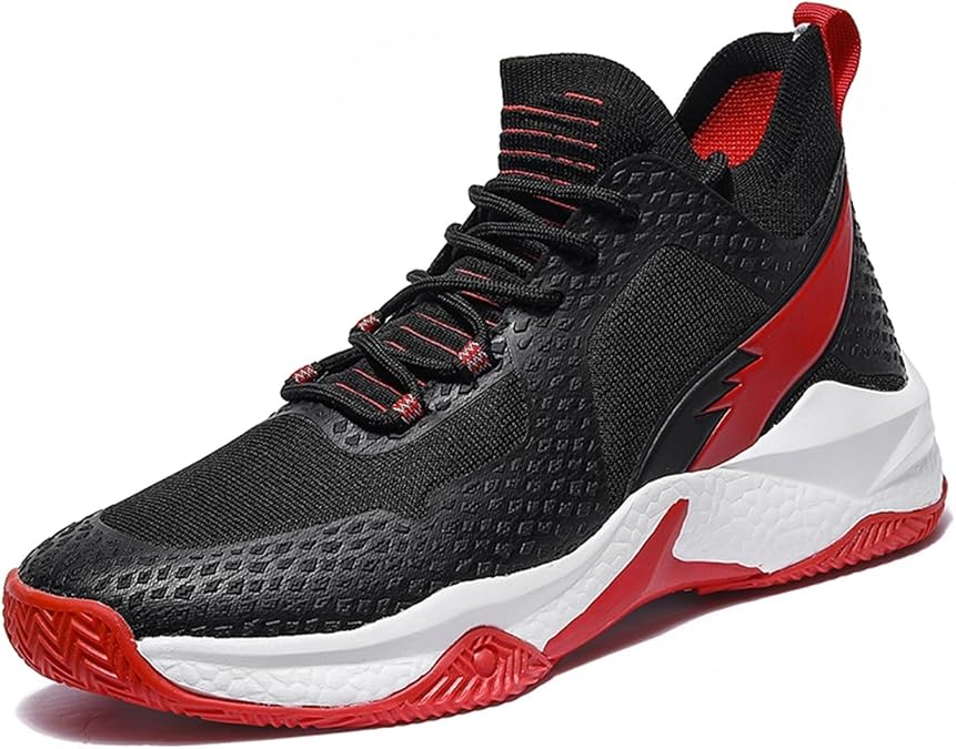 Men's Plus Size High Top Basketball Shoes Anti Slip Shock-Absorbing Wear-Resistant Outdoor Sports Training Boots