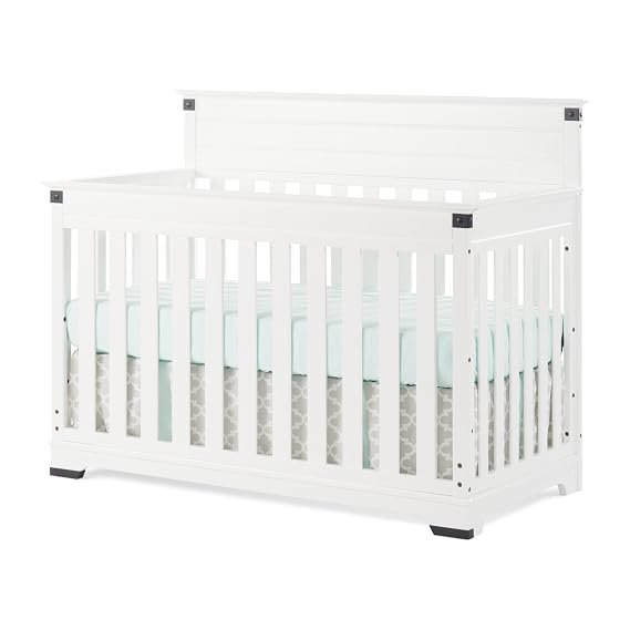 Child Craft Redmond 4-in-1 Convertible Crib, Matte White