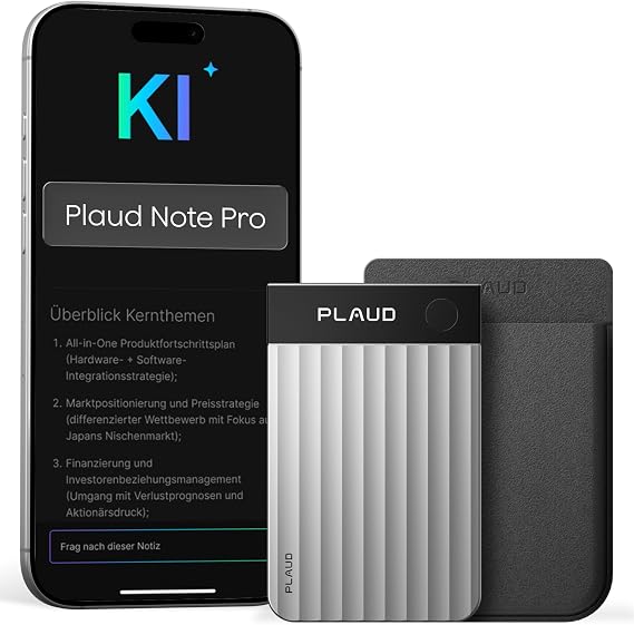 Plaud Note Pro AI Notes & Summary Voice Recorder (Silver)
